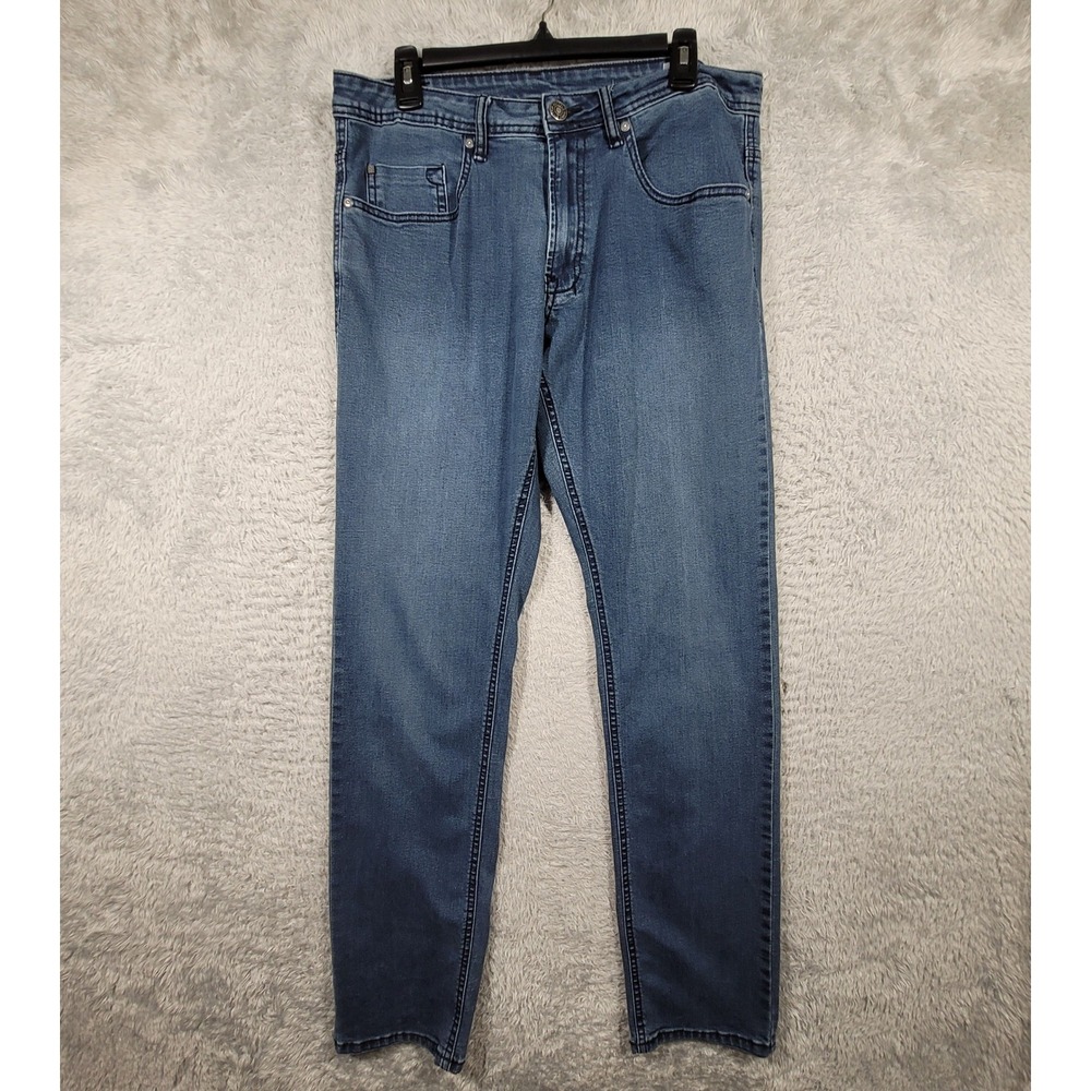 Buffalo David Bitton Axel Jeans Mens 34x34 Blue Slim Stretch‎ Denim